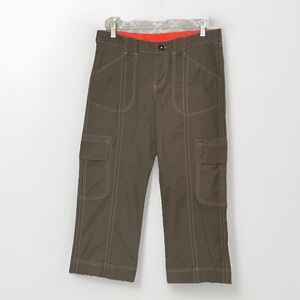 PrAna Brown Cropped Cargo Pant Women Utility Workwear Gorpcore Hiking Outdoor 6